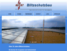 Tablet Screenshot of hecht-blitzschutzbau.de